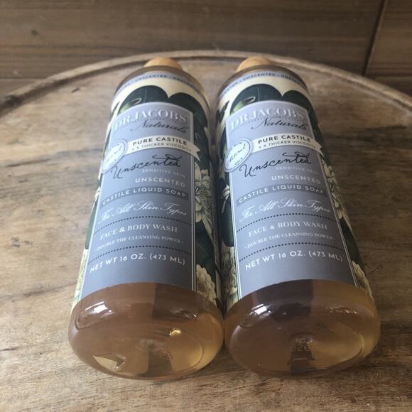 DR. JACOBS, NATURALS CASTILE LIQUID SOAP, Unscented For Sensitive Skin 32 OZ - Picture 5 of 6